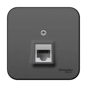 Розетка телефонная rj11 антрацит Schneider Electric-0