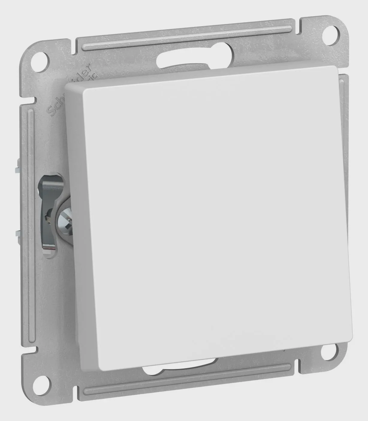 Перекрестный переключатель Schneider Electric Atlas Design одноклавишный без подсветки, цвет белый