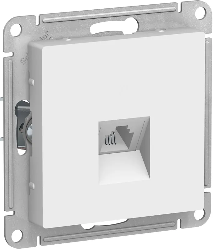 Телефонная розетка Schneider Atlas Design (Белый) RJ11-1