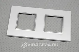 Рамка Unica Quadro 2 поста серебро, SCHNEIDER ELECTRIC MGU6.704.55