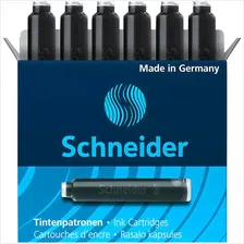 Чернила для перьевой ручки Schneider, 4см, черный, 6шт/уп