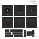 Розетки и выключатели Schneider Asfora Black. - Разное - 3D модель