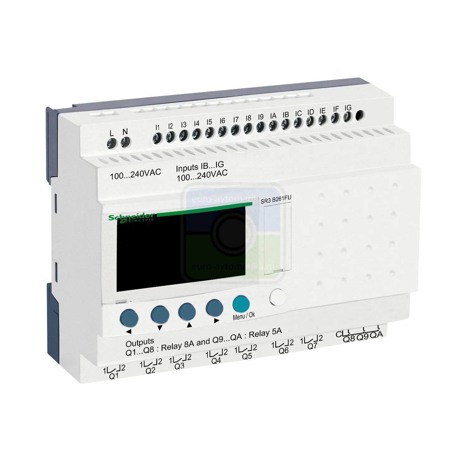 Schneider Electric SR3B261FU ZELIO LOGIC РЕЛЕ МОДУЛЬН 26ВХ/ВЫХ ~240В