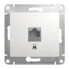 Розетка компьютерная Schneider Electric Glossa GSL000181K (RJ45, под рамку, скрытая установка, белая)