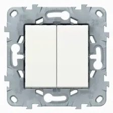 Выключатель двухклавишный Белый Unica New - Schneider Electric