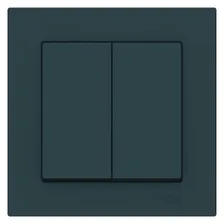 Выключатель двухклавишный Schneider Electric ATLASDESIGN, изумруд, ATN000852
