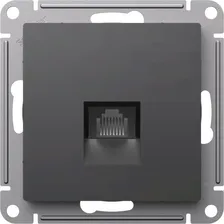 Розетка информационная RJ45 категория 6a Schneider Atlas Design (Базальт)