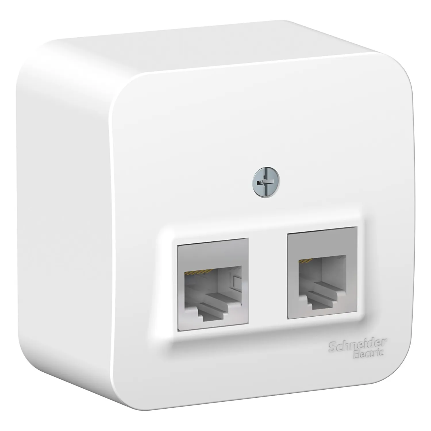 Розетка 2-ая компьютерная Schneider Blanca RJ45, кат.5E белый BLNIA045451