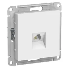 Розетка телефонная одинарная Systeme Electric (Schneider Electric) AtlasDesign RJ11, белая ATN000181