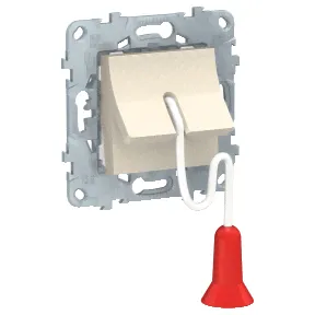 NU522644 Выключатель со шнуром 1 м, без фиксации, сх. 1 Бежевый Schneider Electric-0