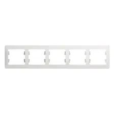 Schneider Electric GSL000105 GLOSSA 5-постовая РАМКА, горизонтальная, БЕЛЫЙ