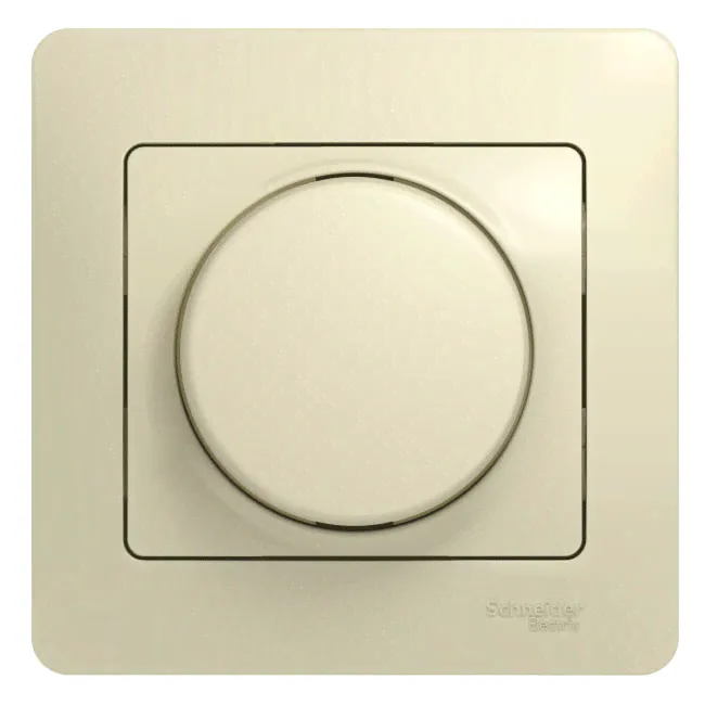 Светорегулятор (диммер) СП Glossa 300Вт Glossa поворот. в сборе беж. Schneider Electric GSL000234