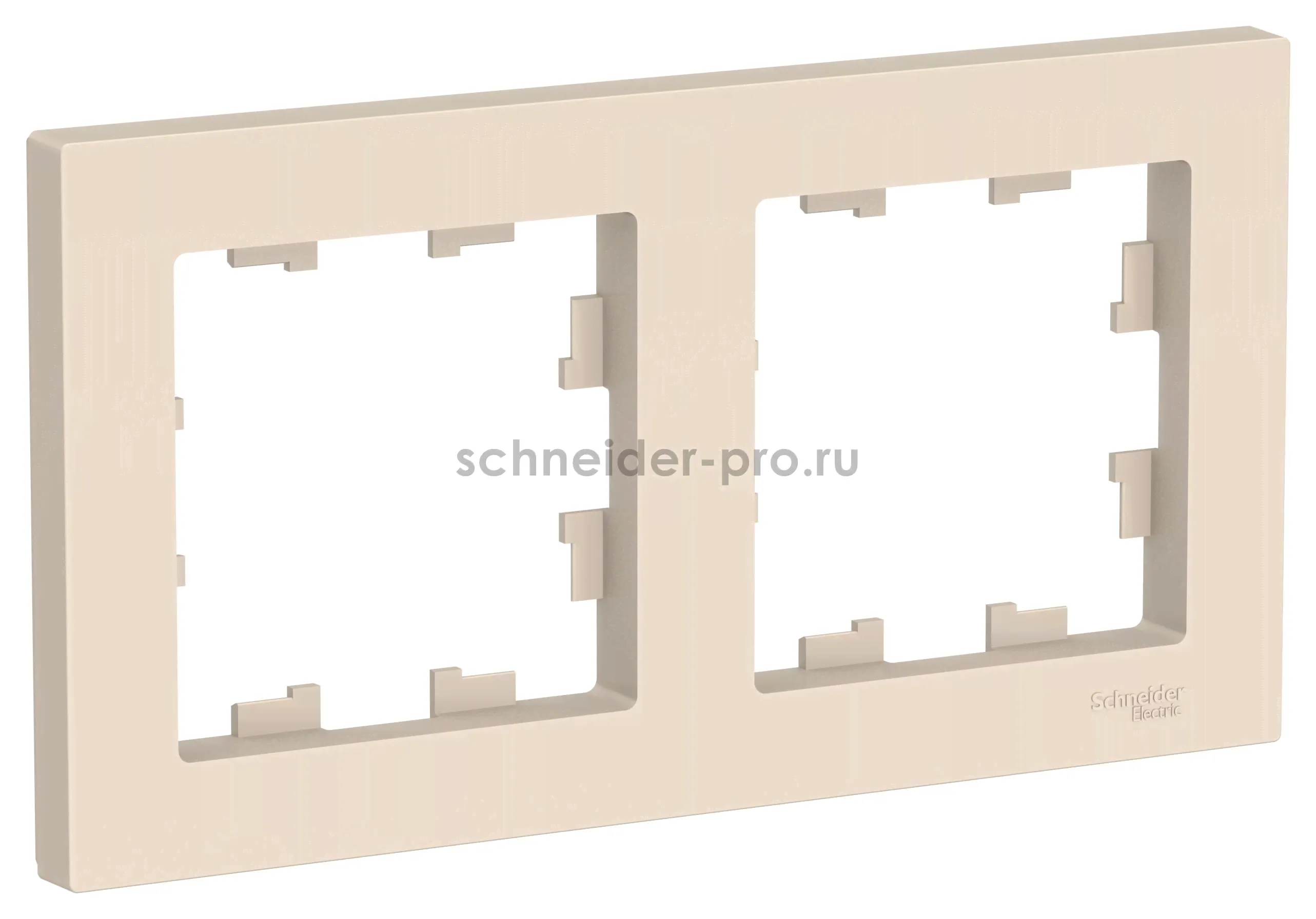 Рамка двойная Schneider Electric Atlasdesign, бежевый ATN000202-0