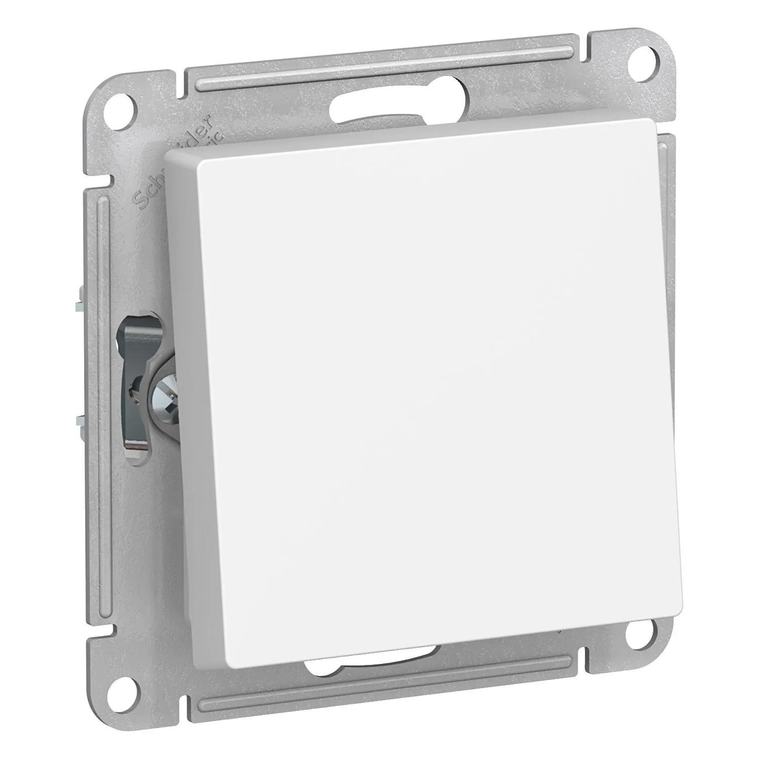Переключатель одноклавишный проходной Schneider Electric AtlasDesign 10A 250V белый ATN440161-0