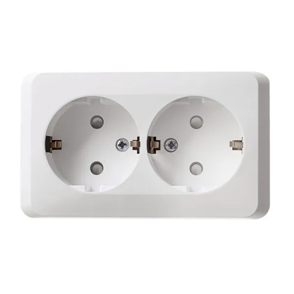 Двойная розетка Schneider Electric Etude со шторками-0