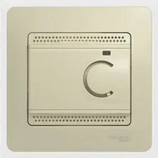 Термостат для теплого пола Schneider Electric GLOSSA, с датчиком, бежевый, GSL000238