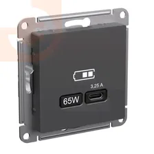 Розетка USB С, 65В, базальт, Atlas Design, пр-во Schneider Electric