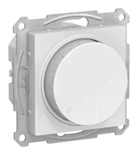Светорегулятор поворотно-нажимной Schneider Electric Atlas Design 400 Вт, белый ATN000123