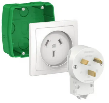 Комплект силовой 32А 250В BLANCA: монтажная коробка + розетка + вилка белый BLNSK013231 Schneider Electric-0
