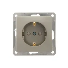 W59 Розетка скрытая с заземлением в рамку шампань Schneider Electric