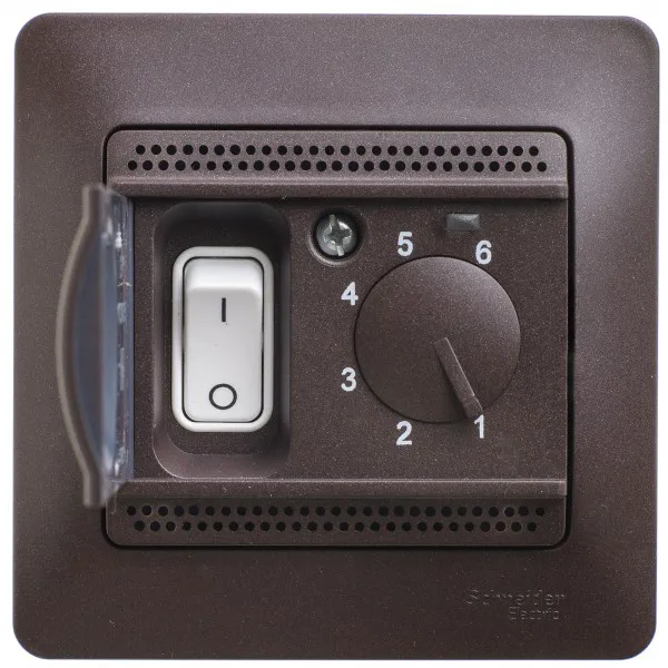 GSL000838 Терморегулятор для тёплого пола Schneider Electric Glossa, шоколад-2
