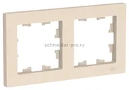 Рамка двойная Schneider Electric Atlasdesign, бежевый ATN000202